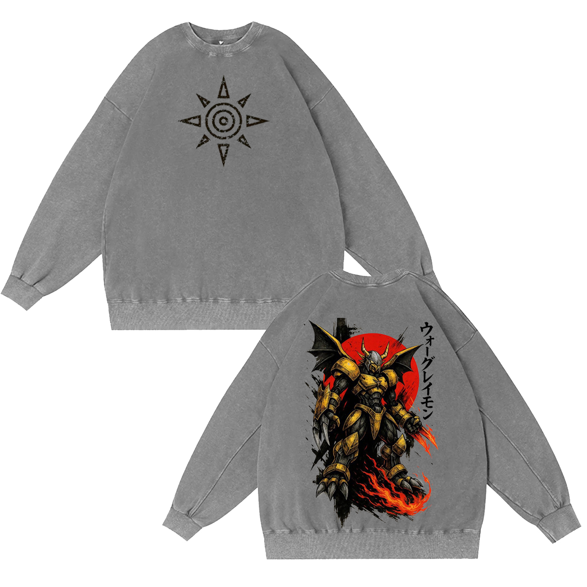 Camiseta/Sudadera/Sudadera con capucha vintage de Digimon WarGreymon