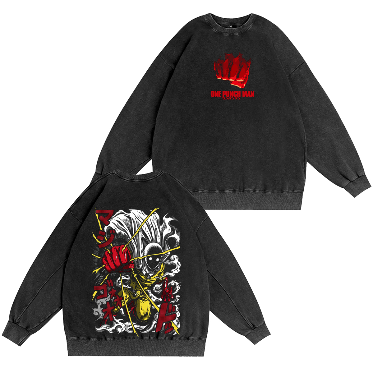 Camiseta/Sudadera/Sudadera con Capucha Estampada Vintage de One-Punch Man
