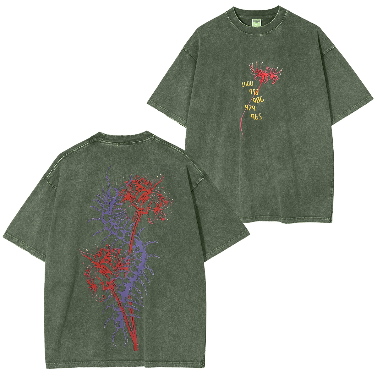 Camiseta/Sudadera/Sudadera con capucha Tokyo Ghoul estilo ácido, extragrande, con efecto vintage