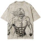 T-shirt unisexe délavé L'Attaque des Titans