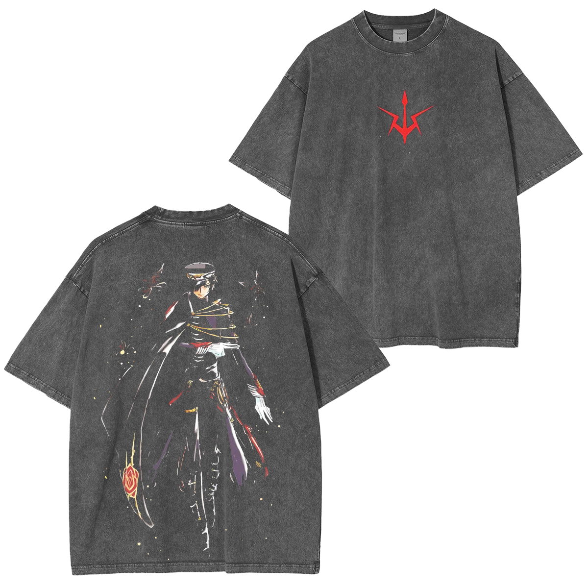 Camiseta/Sudadera/Sudadera con capucha Code Geass con lavado vintage