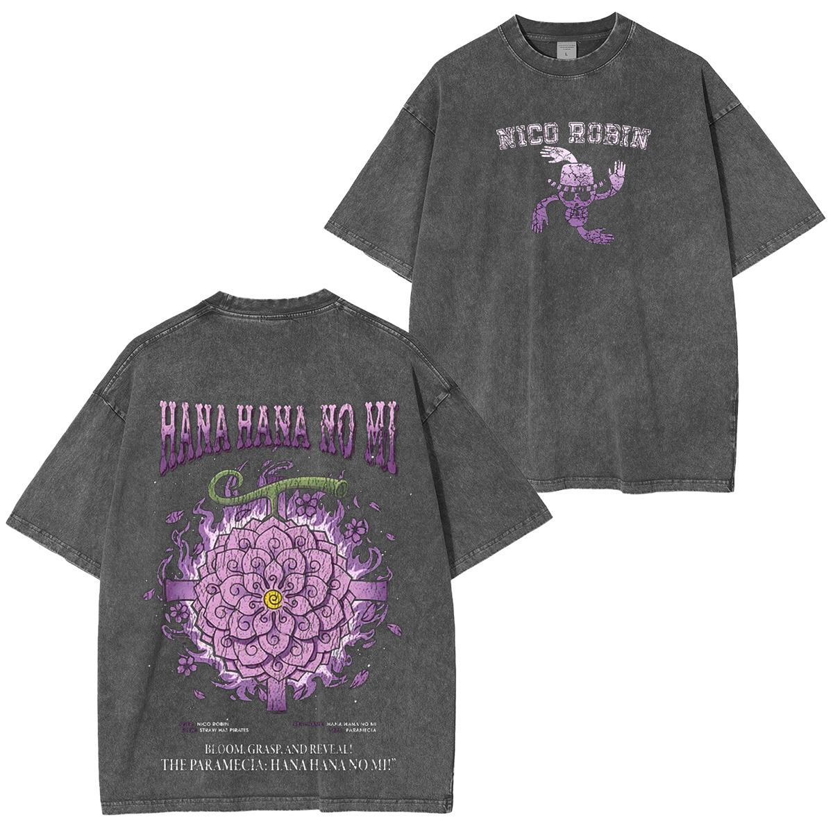 Hana Hana no Mi-One Piece Vintage Washed T-shirt/Crewneck/Hoodie