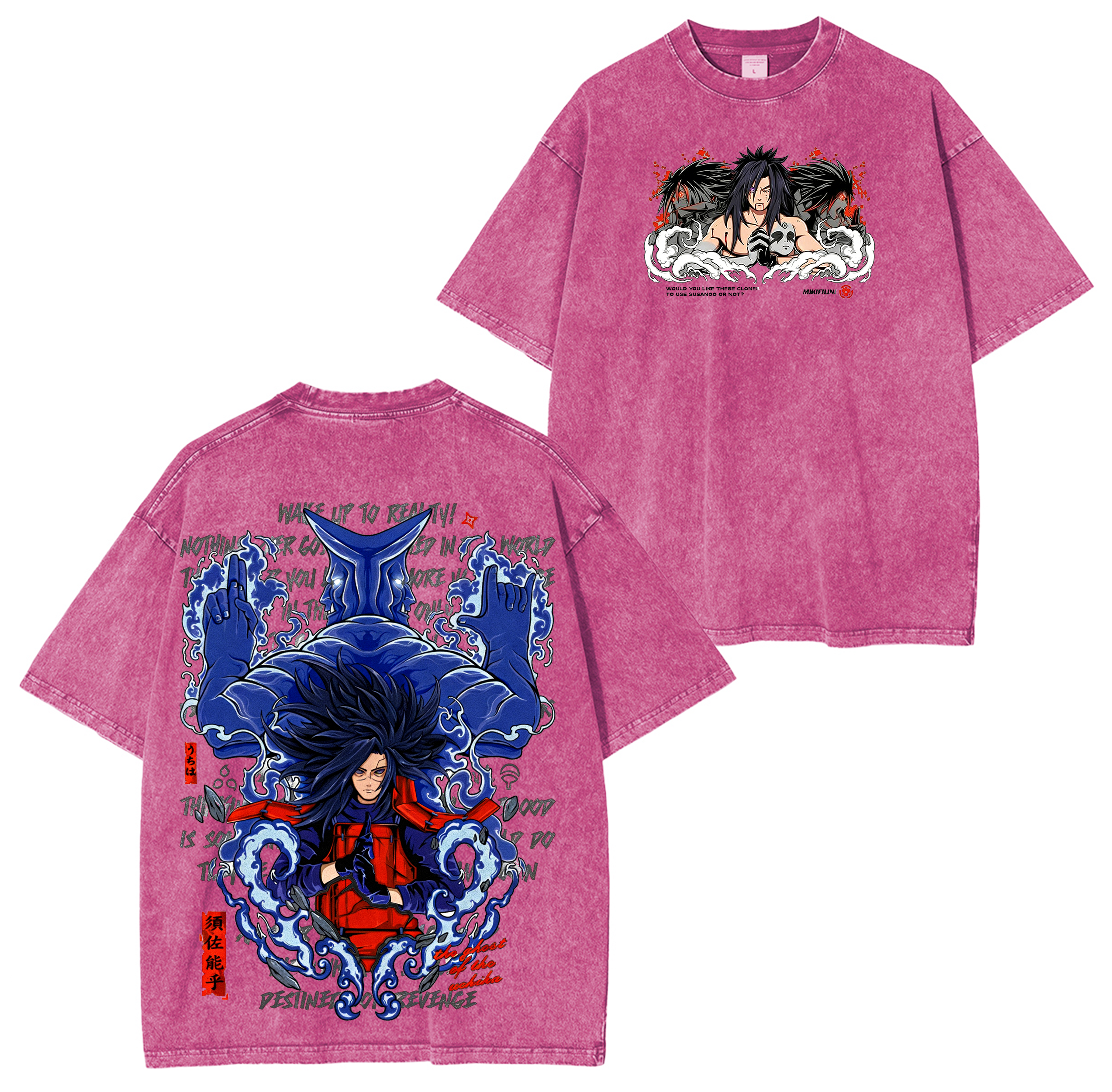 T-shirt/Sweat-shirt/Sweat à capuche délavé Anime Uchiha Madara