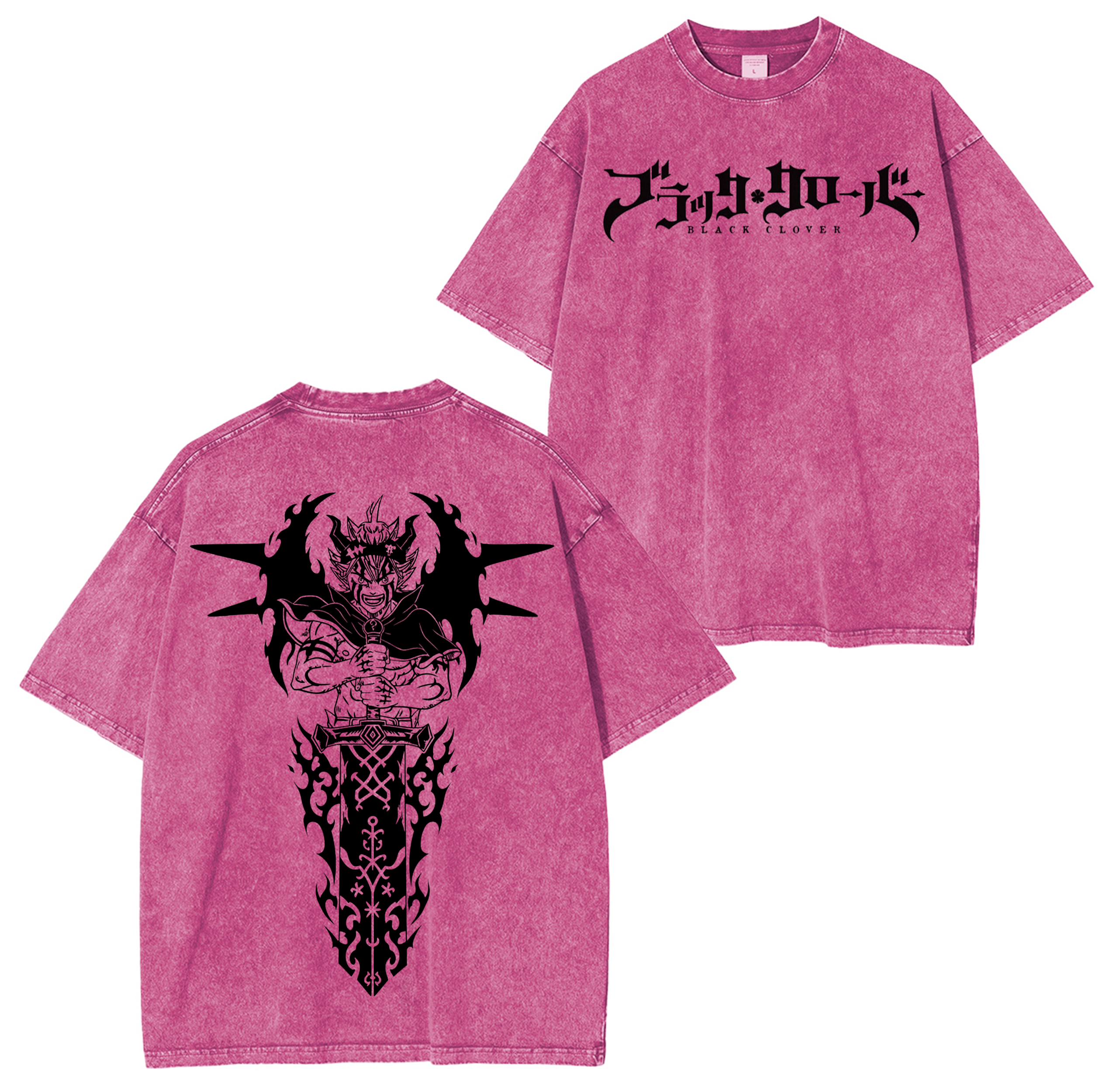 T-shirt/Sweat-shirt/Pull à capuche délavé Black Clover