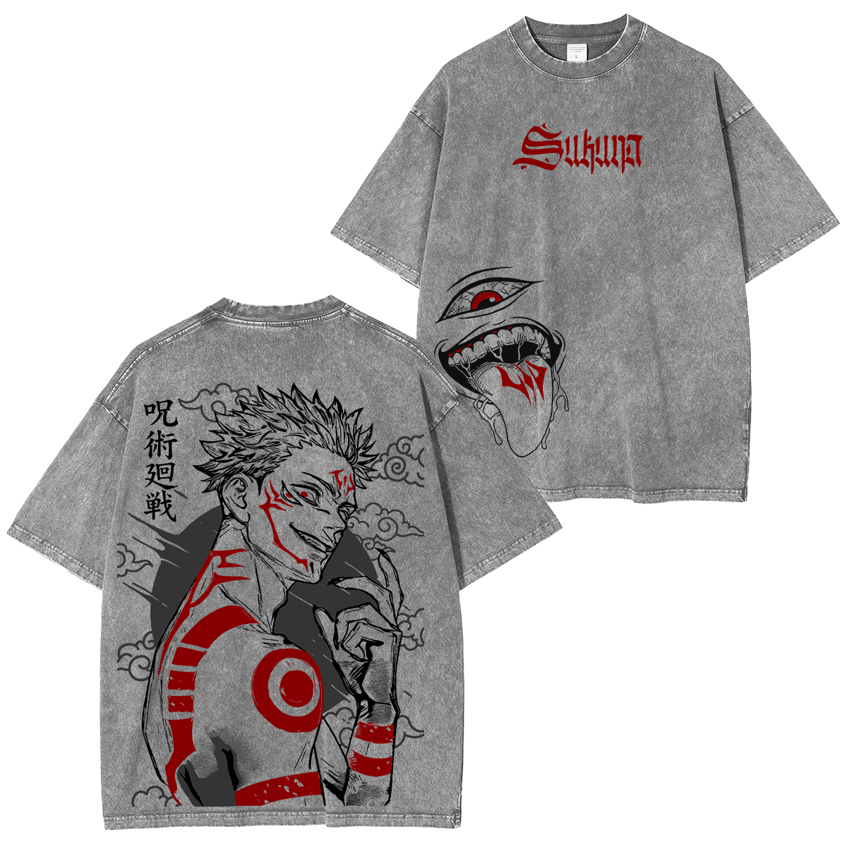 Camiseta/Sudadera/Sudadera con capucha Lavado Jujutsu Kaisen Sukuna
