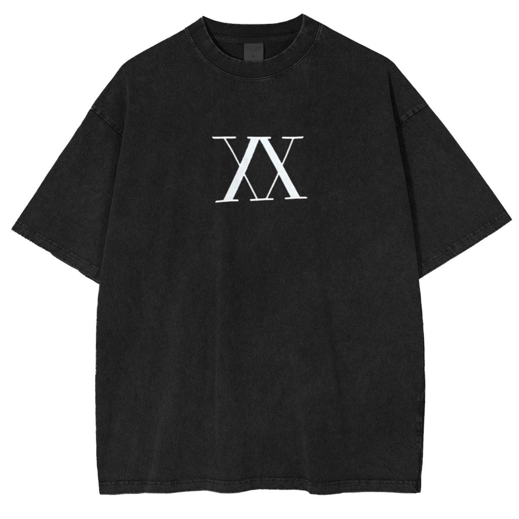 Camiseta Oversize Estampada Lavada de Anime Hunter x Hunter
