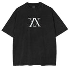 Camiseta Oversize Estampada Lavada de Anime Hunter x Hunter