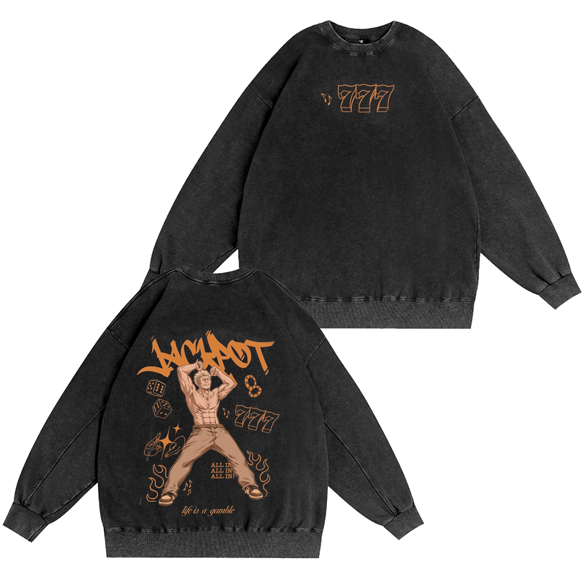 Camiseta/Sudadera/Sudadera con capucha Jujutsu Kaisen lavada