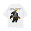 Camiseta de streetwear Y2K de pata negra blanca