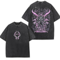 T-shirt unisexe délavé imprimé Solo Leveling