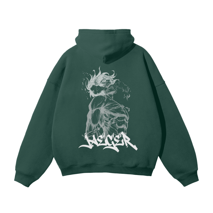 Shattered Chains Graffiti Streetwear Hoodie Green