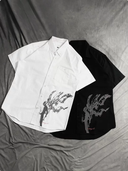 Camisa estampada de manga corta