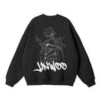 Sweat-shirt streetwear Jin-woo Graffiti noir