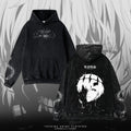 Sweat à capuche Tokyo Ghoul délavé vintage imprimé