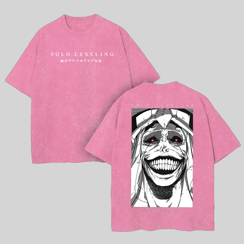 Camiseta Unisex Estampada Lavada Solo Leveling