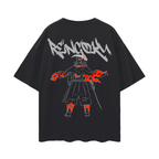 Camiseta negra urbana Graffiti Hashira de la Llama