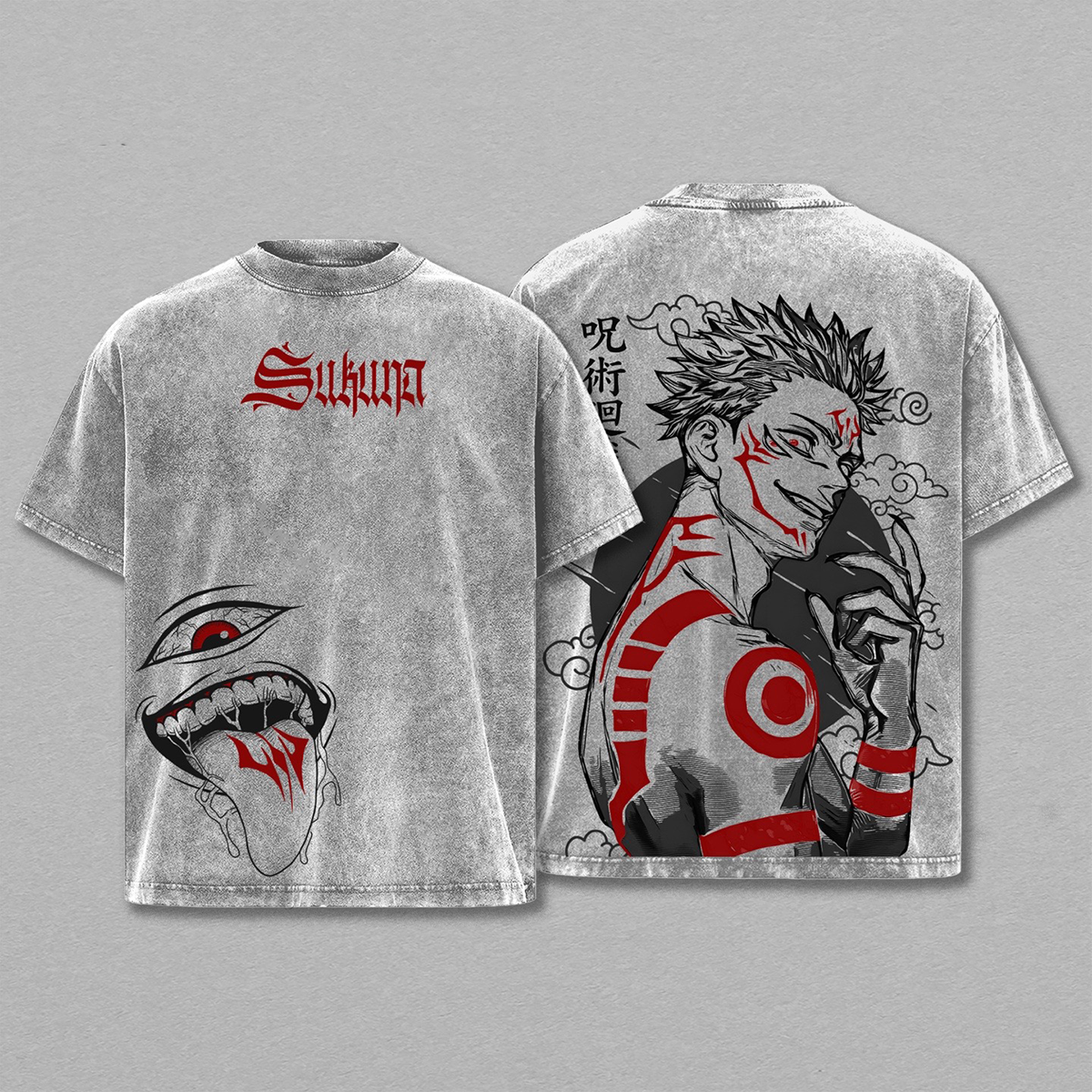Camiseta/Sudadera/Sudadera con capucha Lavado Jujutsu Kaisen Sukuna