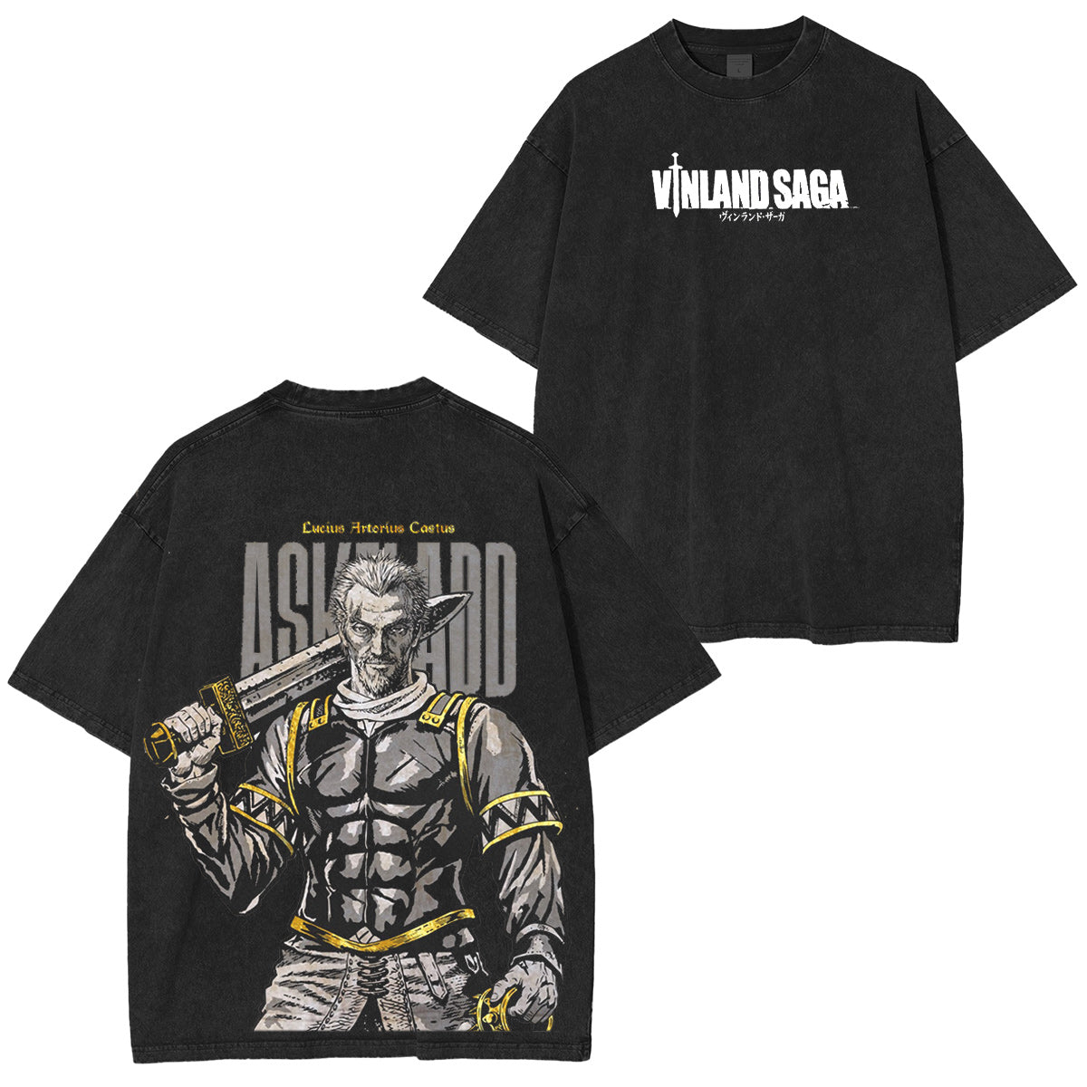 Vinland Saga Camiseta/Sudadera/Sudadera con capucha con lavado vintage