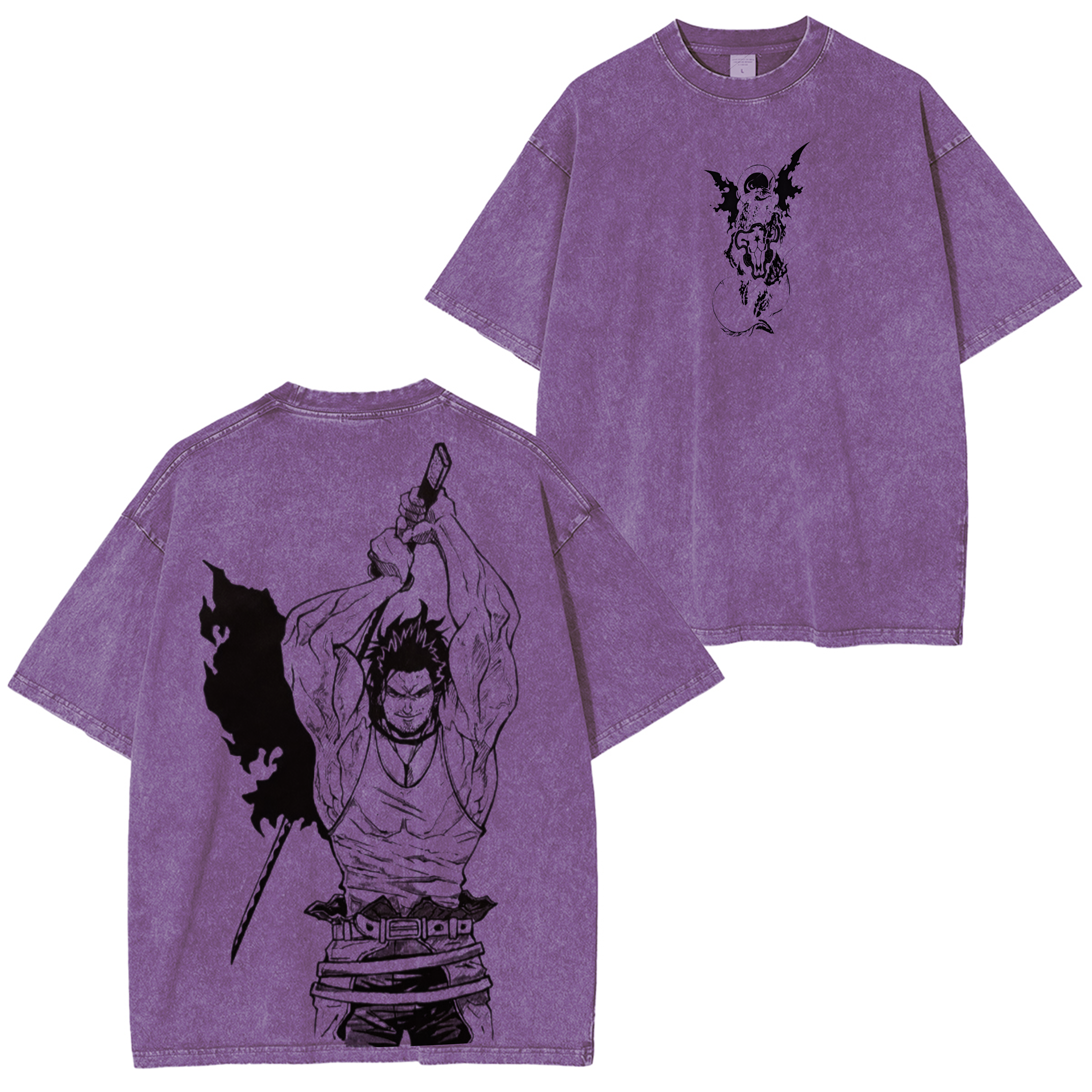 Camiseta Oversize Vintage Lavada Inspirada en Yami Sukehiro