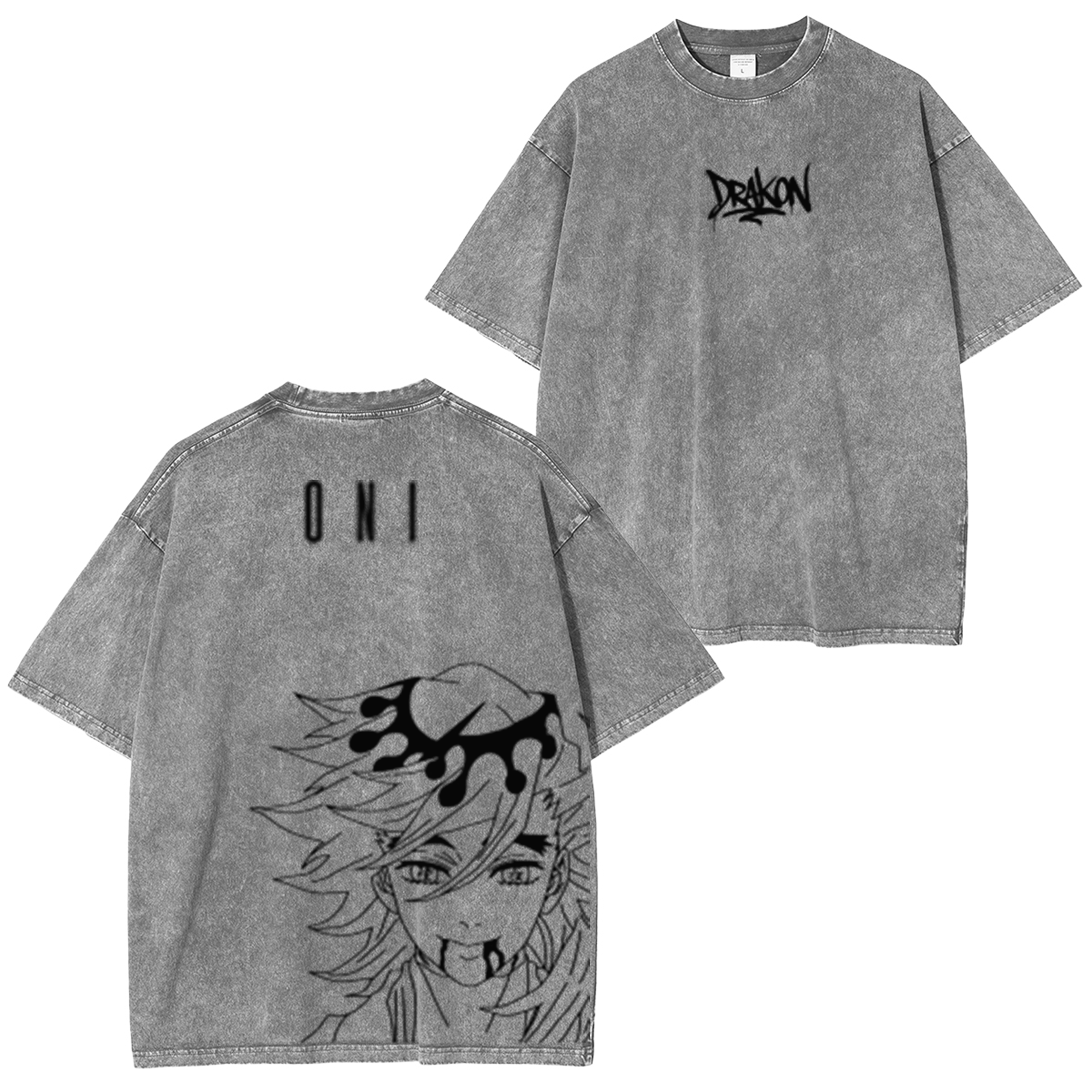 Camiseta unisex lavada Demon Slayer Doma Anime