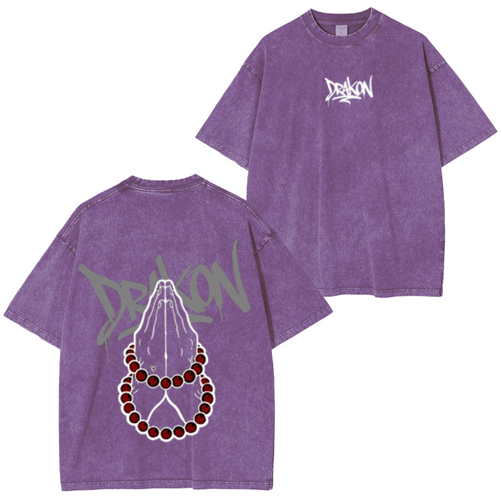 Camiseta lavada unisex de anime Demon Slayer