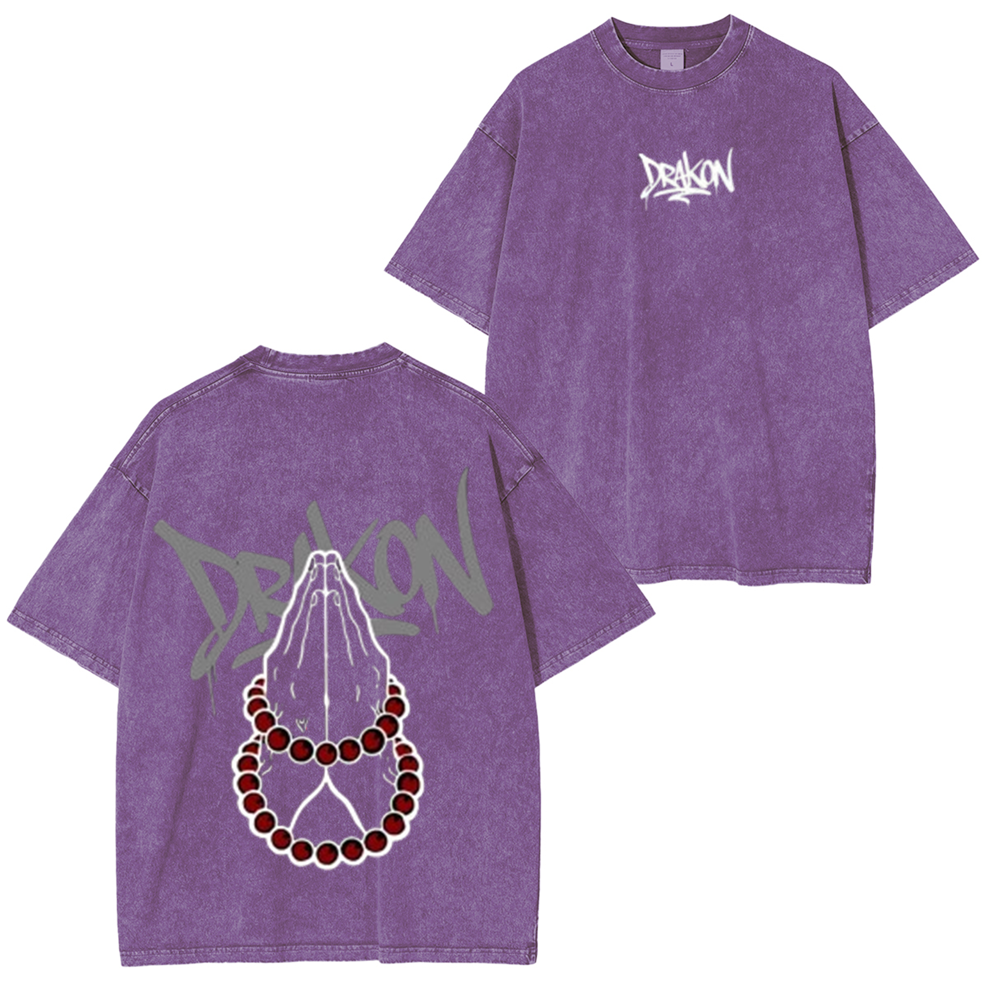 Camiseta lavada unisex de anime Demon Slayer