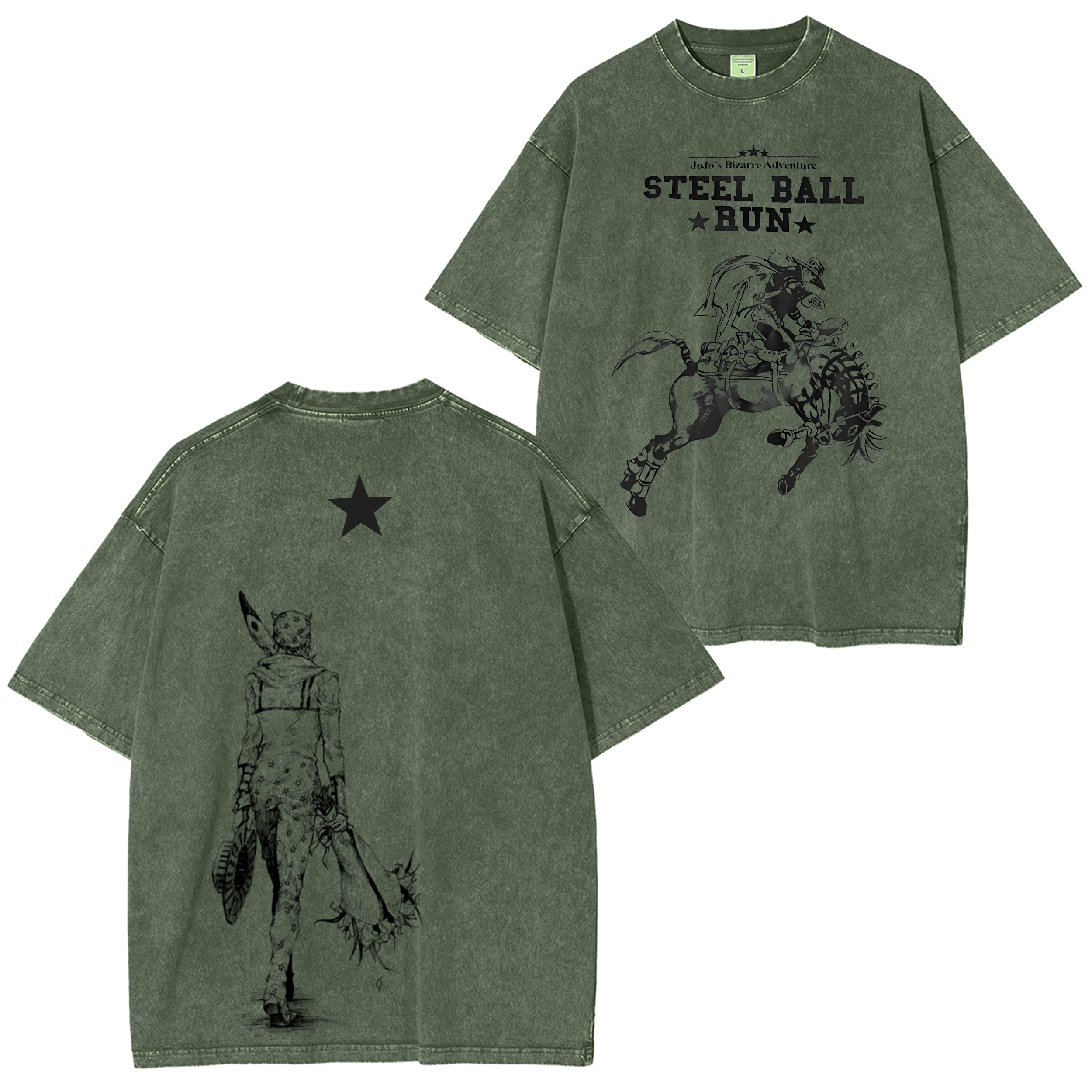 Camiseta unisex lavada Jojo's Bizarre Vintage