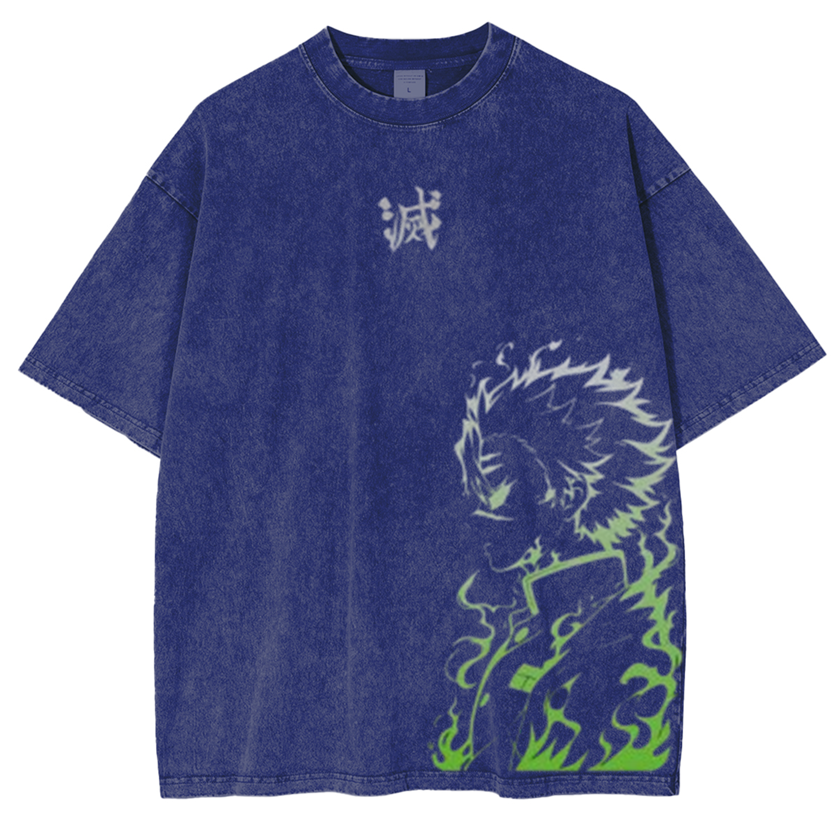 Camiseta unisex lavada Demon Slayer Metsu Anime
