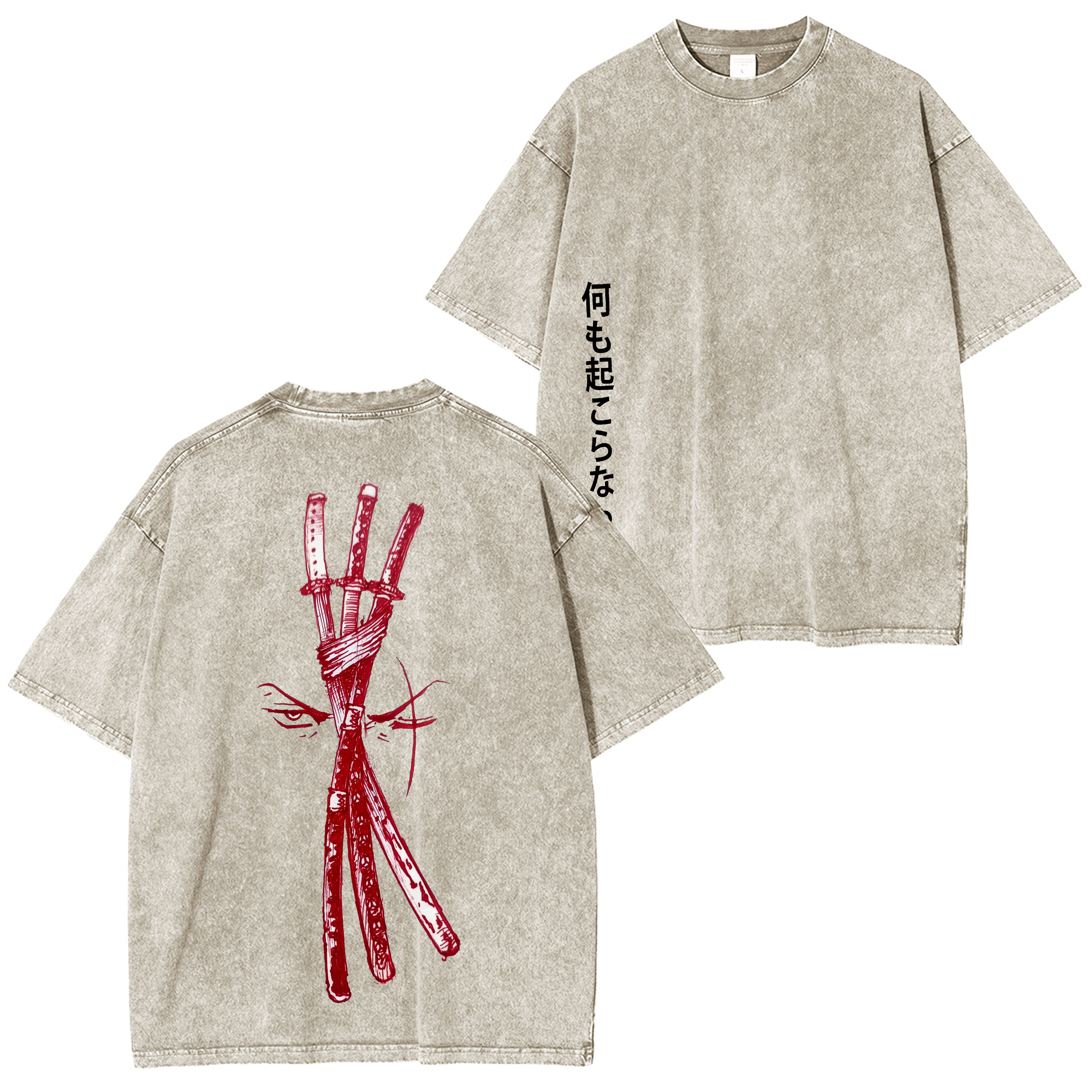 Roronoa Zoro One Piece Anime Unisex Washed T-Shirt