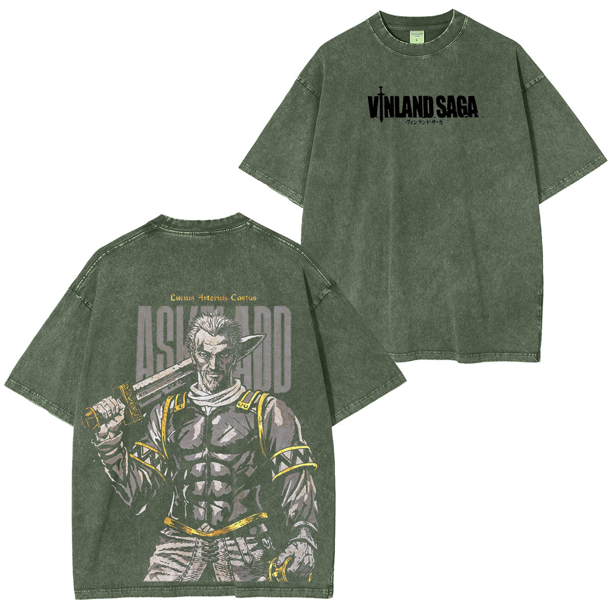 Vinland Saga Camiseta/Sudadera/Sudadera con capucha con lavado vintage