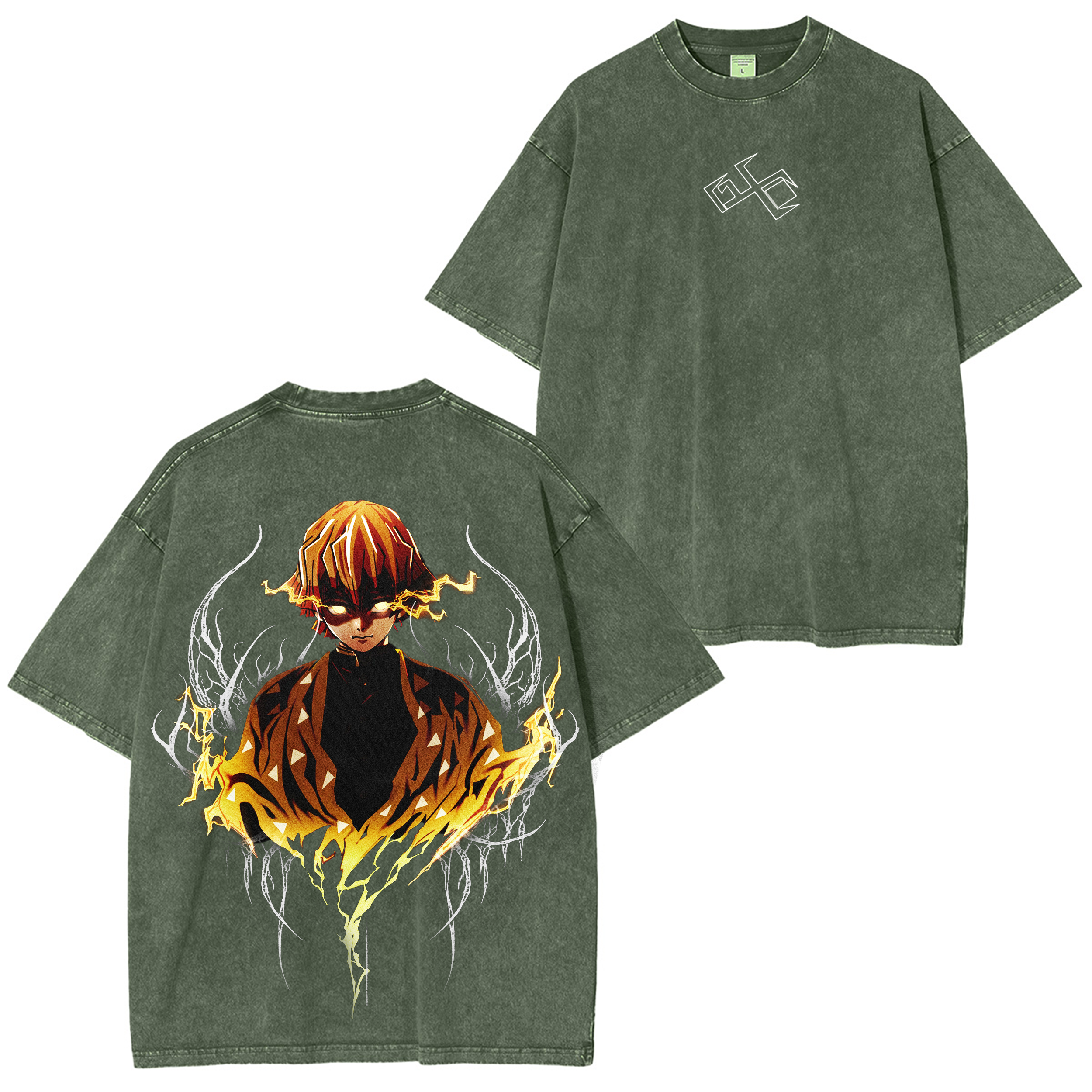 Camisetas desgastadas de Demon Slayer