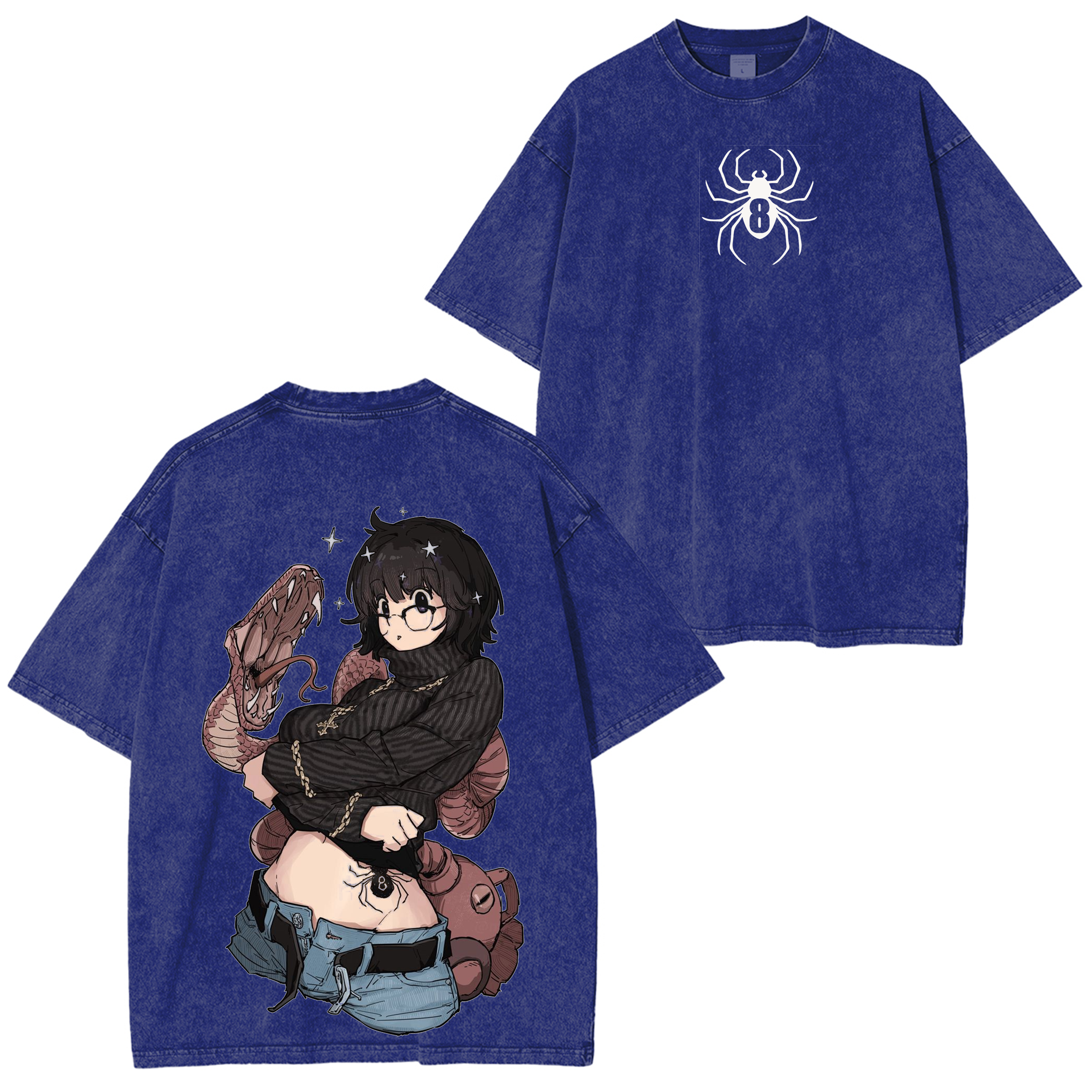 Vintage Washed Shizuku Spider 8 Tee ¨C Hunter x Hunter