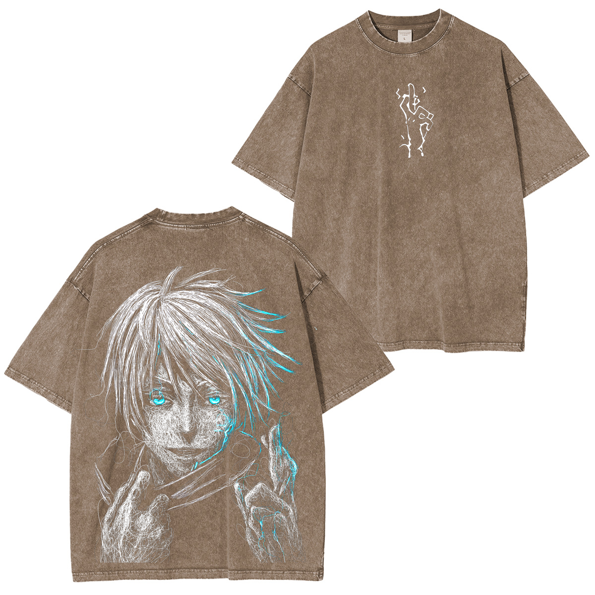 Camiseta Lavada Unisex Vintage Satoru Gojo