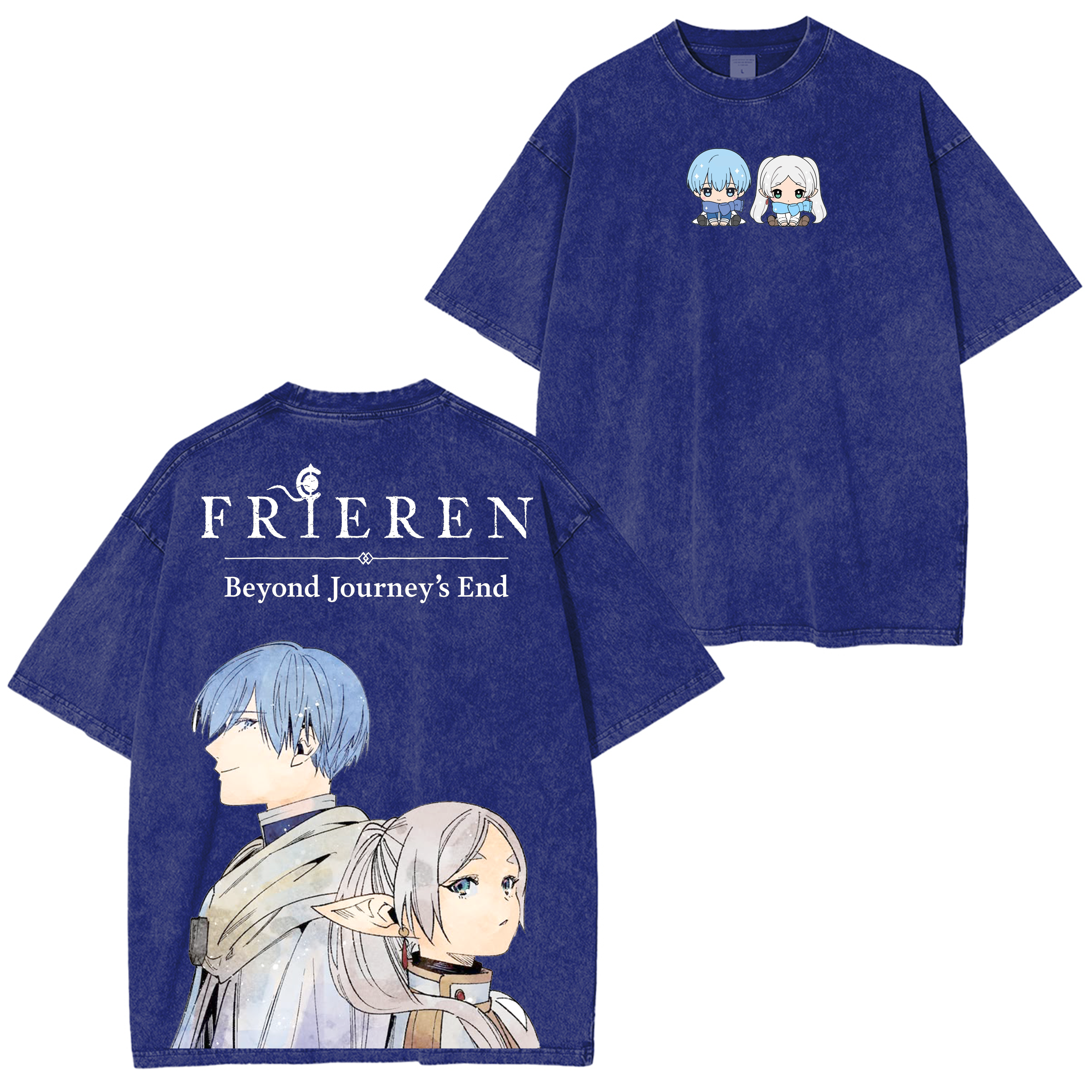 Frieren Anime T-shirt/Col ras du cou/Sweat à capuche délavé