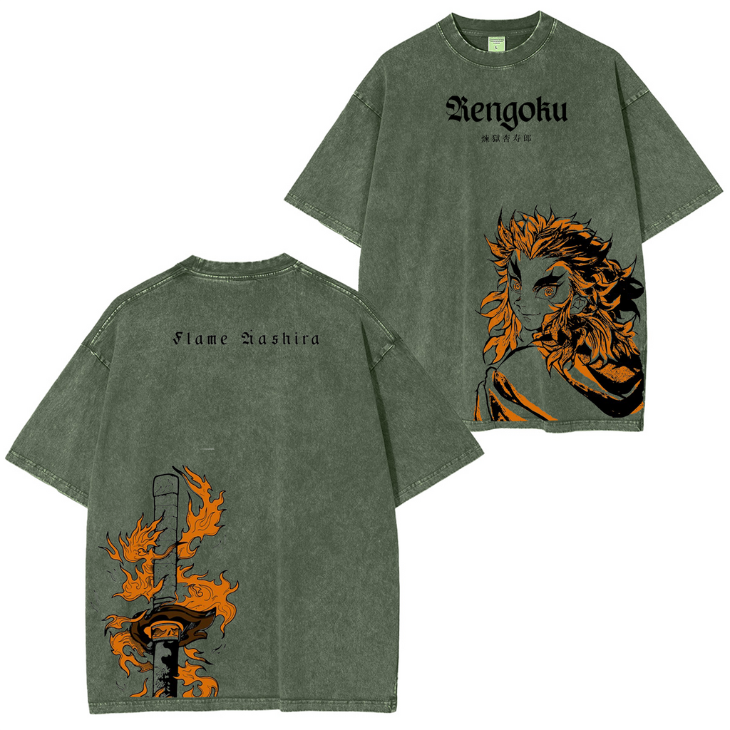 Demon Slayer Vintage Unisex Washed T-Shirt