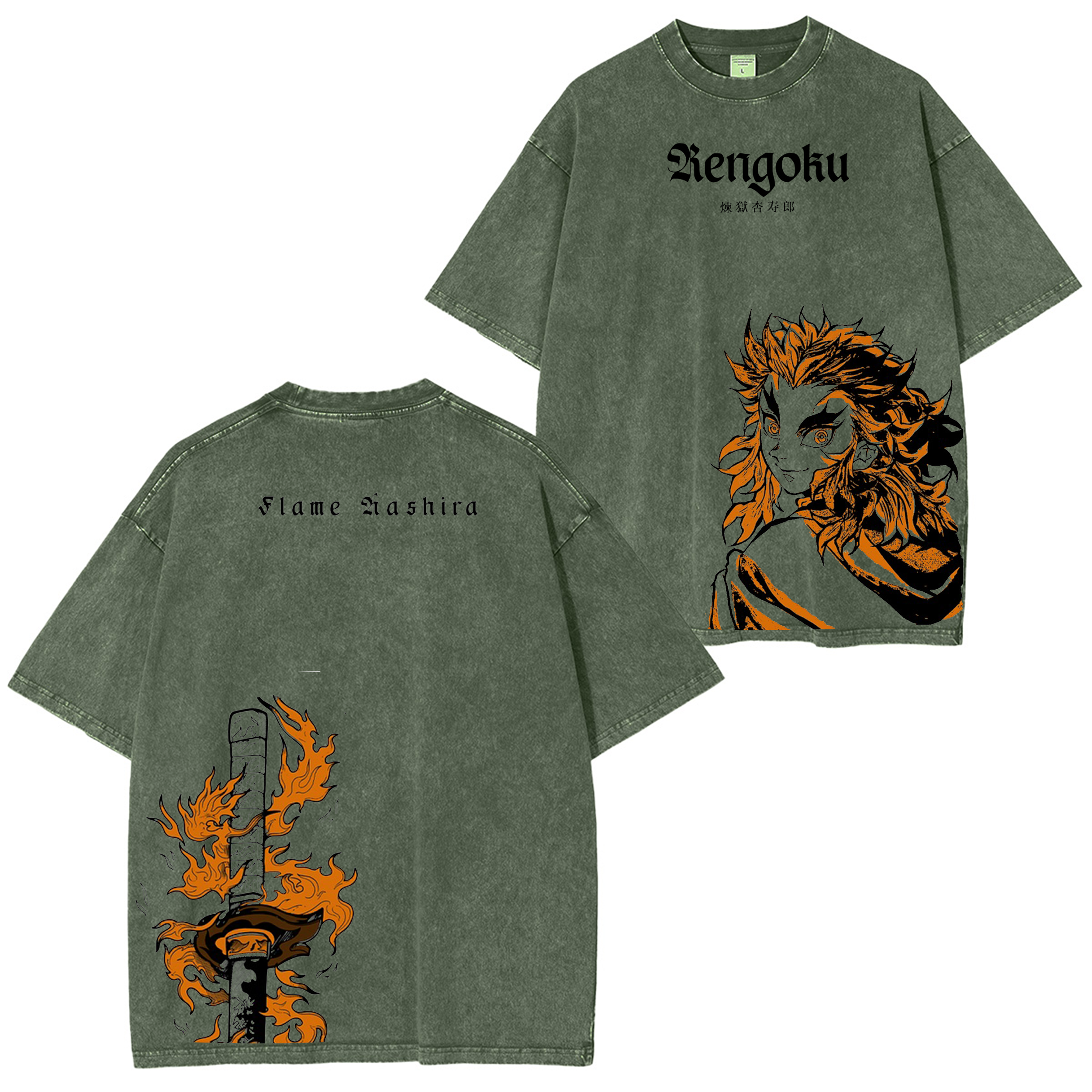 Demon Slayer Vintage Unisex Washed T-Shirt