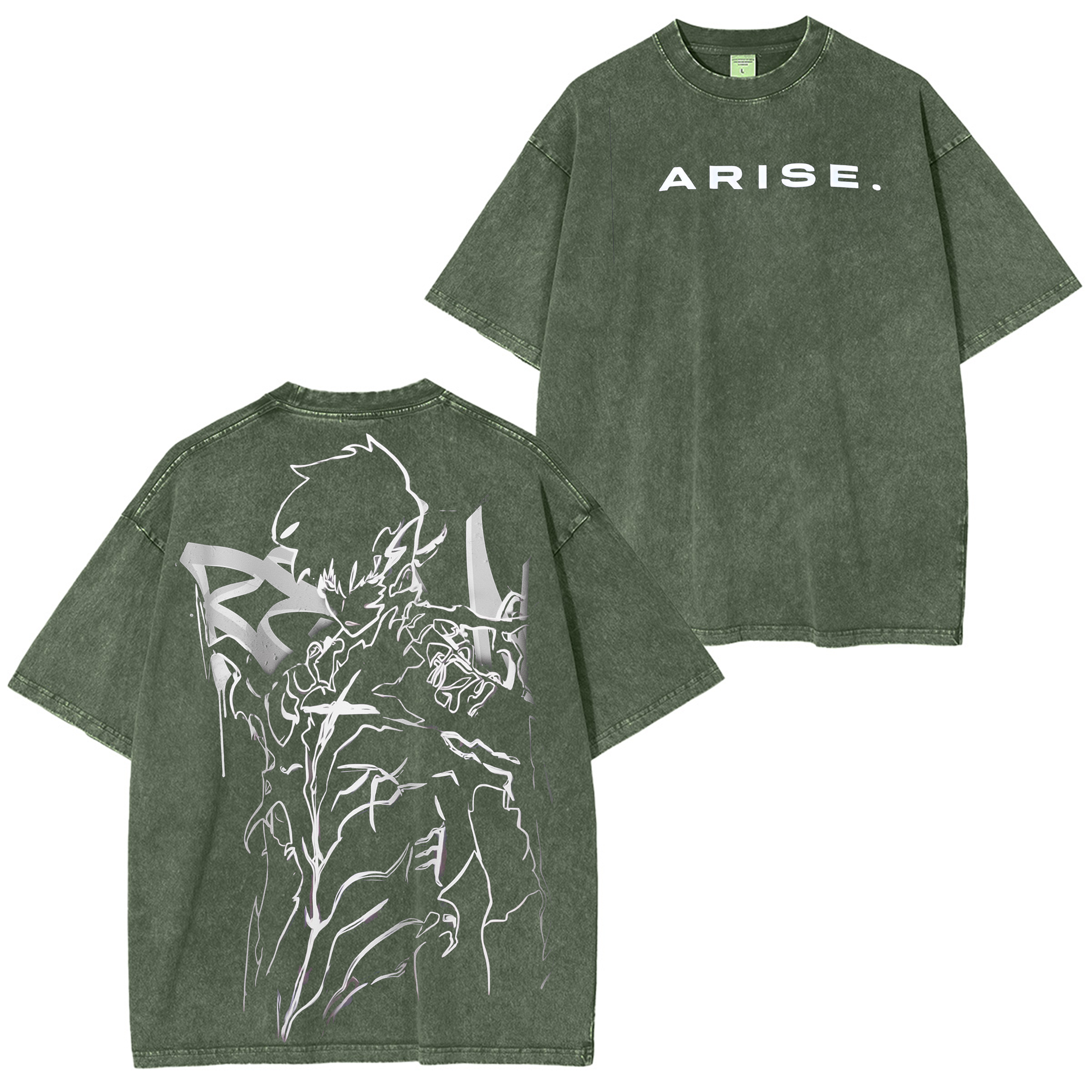 Sung Jinwoo-Solo Leveling Camiseta extragrande vintage