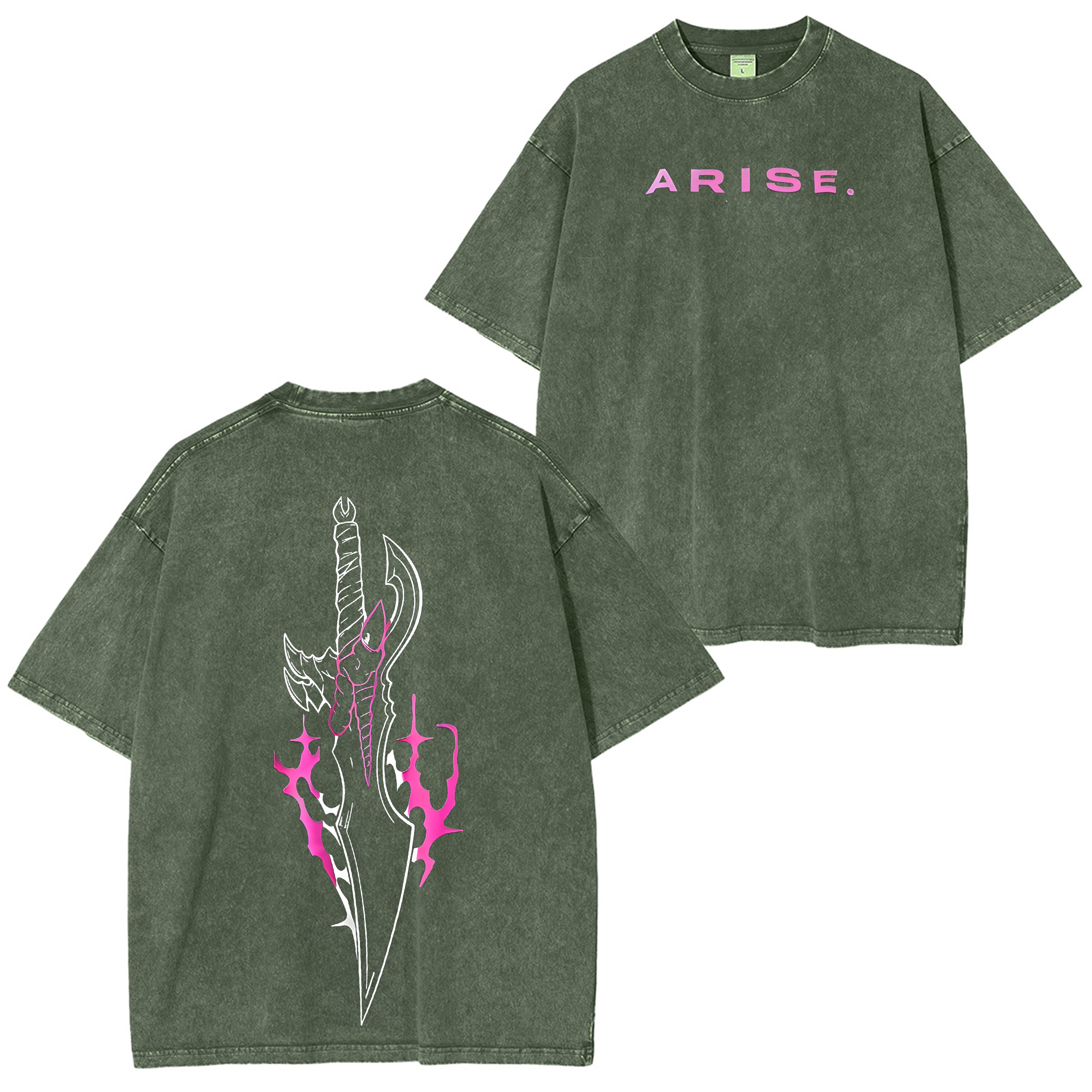 Solo Leveling Oversize Unisex Washed T-Shirt