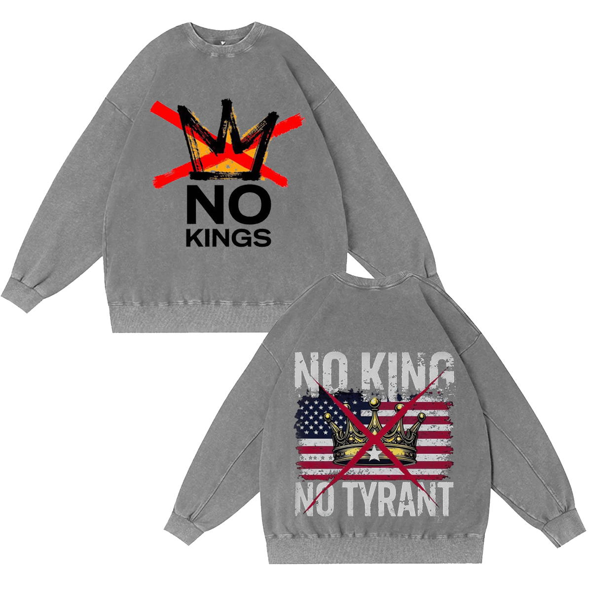 Camiseta/Sudadera/Sudadera con Capucha Estampado Vintage Sin Reyes, Sin Tiranos
