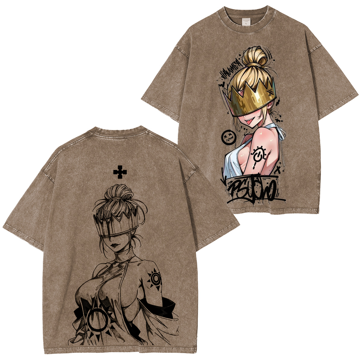 Camiseta unisex vintage lavada Haumea Fire force