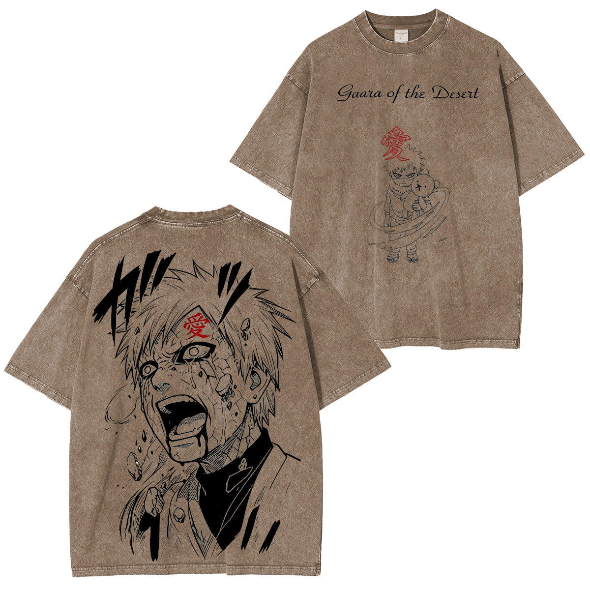 NARUTO :Gaara Vintage washed T-shirt/Crewneck/Hoodie