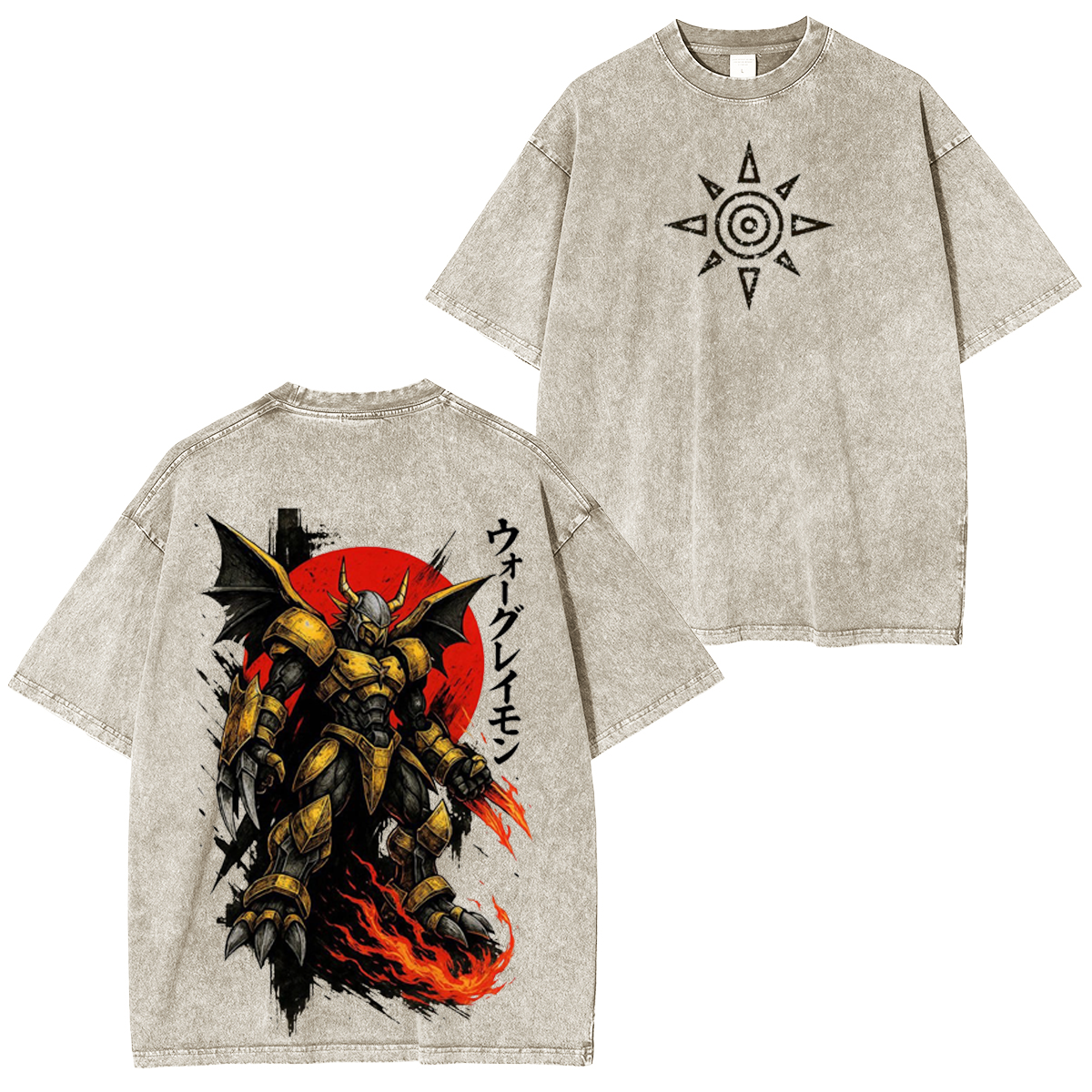 Camiseta/Sudadera/Sudadera con capucha vintage de Digimon WarGreymon
