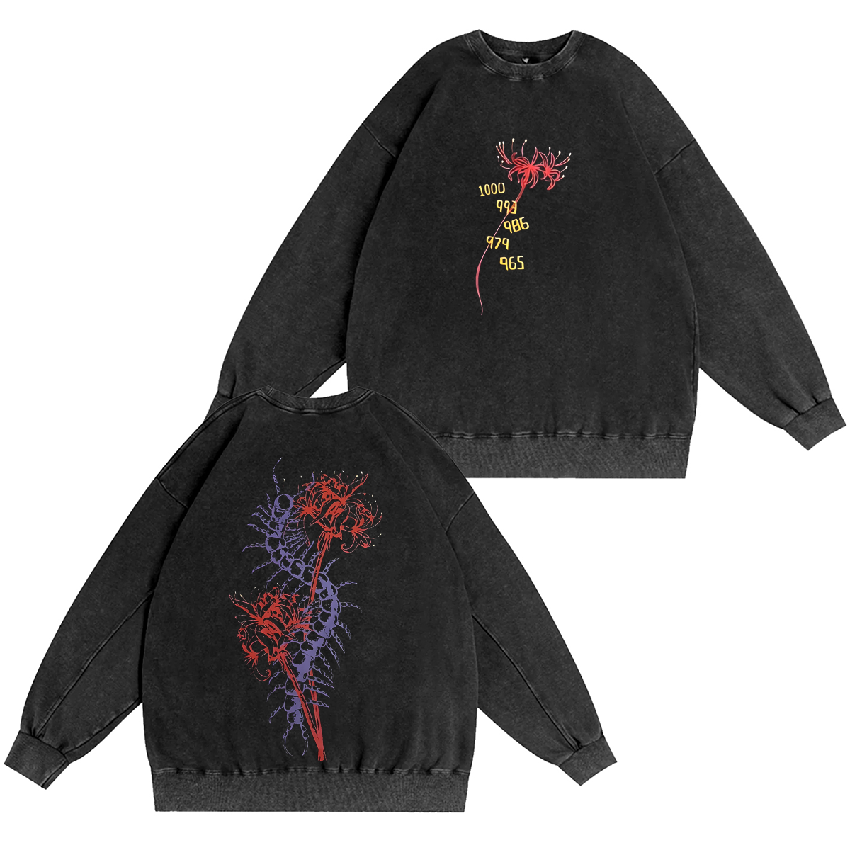 Camiseta/Sudadera/Sudadera con capucha Tokyo Ghoul estilo ácido, extragrande, con efecto vintage