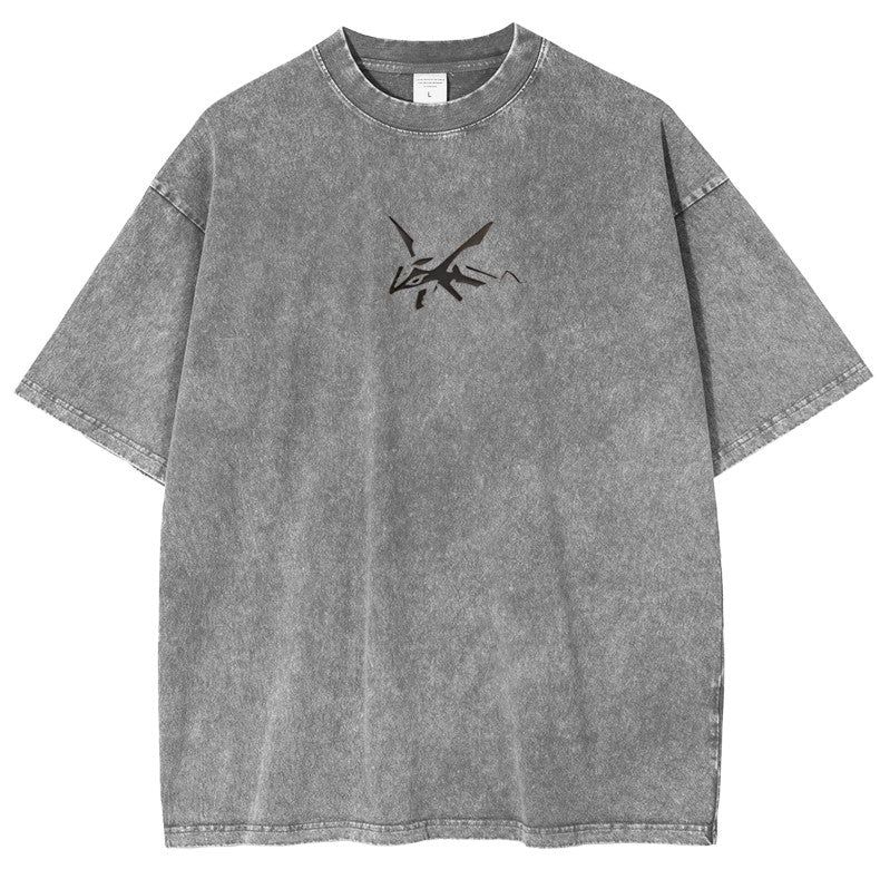 Rayquaza Vintage Oversized T-Shirt – Acid Washed Heavyweight Cotton Anime Tee