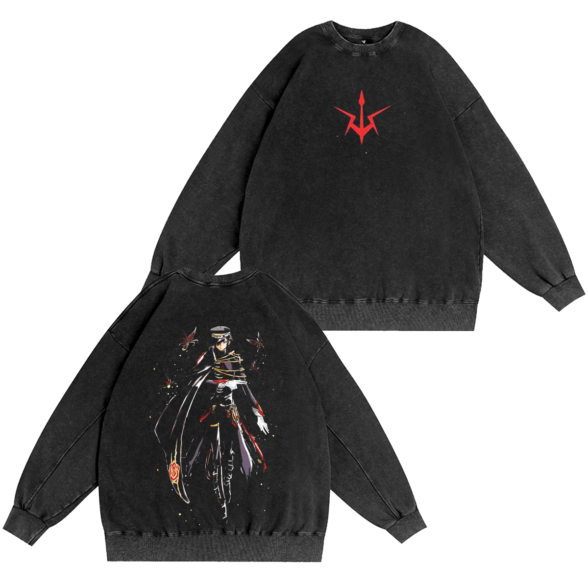 Camiseta/Sudadera/Sudadera con capucha Code Geass con lavado vintage