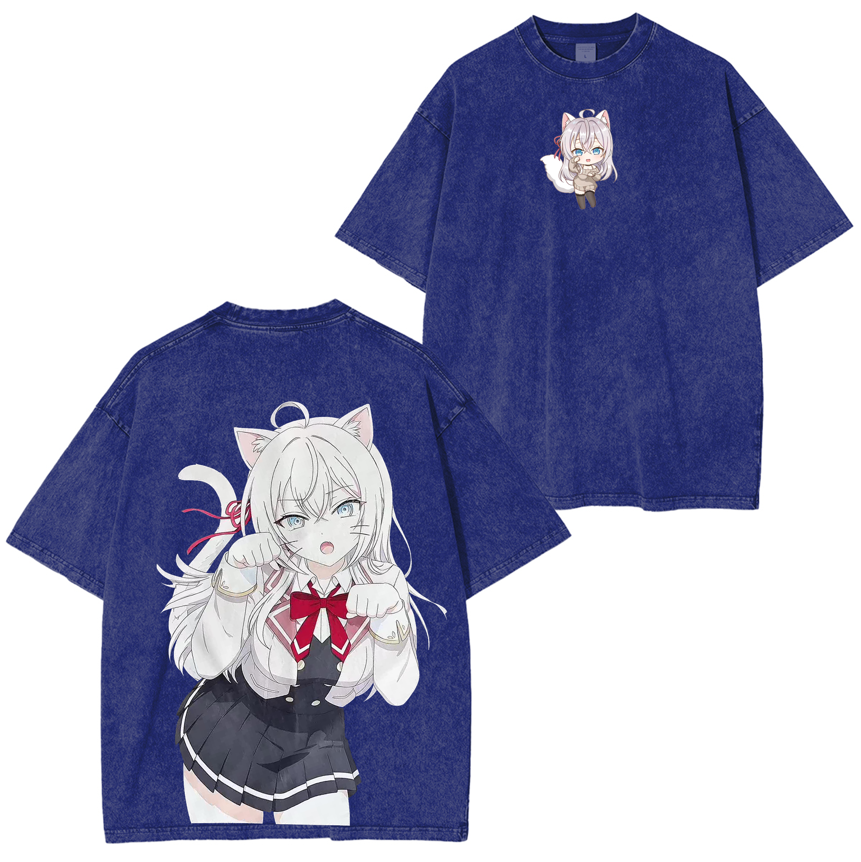 T-shirt/Sweat-shirt/Pull à capuche délavé Alya Anime
