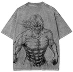 T-shirt unisexe délavé L'Attaque des Titans