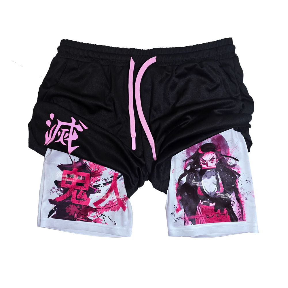 Pantalones cortos de Nezuko en modo demonio "Anime × Gym"