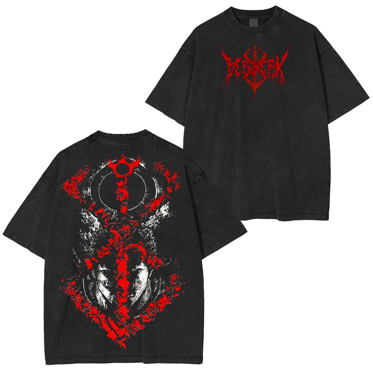 Camiseta/Sudadera/Sudadera con Capucha Desgastada de Guts Berserk