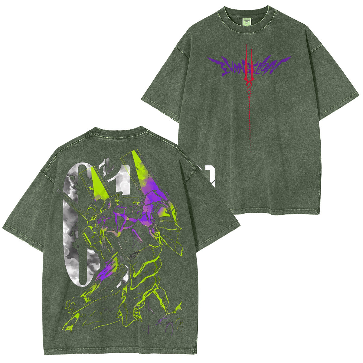 T-shirt/Sweat-shirt/Sweat à capuche délavé Neon Genesis Evangelion